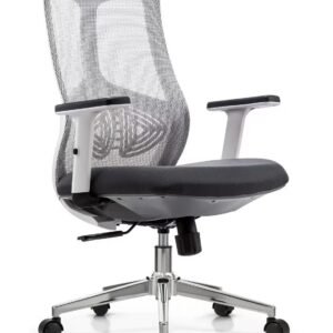 كرسي مكتب طبي مريح بهيكل أبيض (Ergonomic White Mesh Chair)
